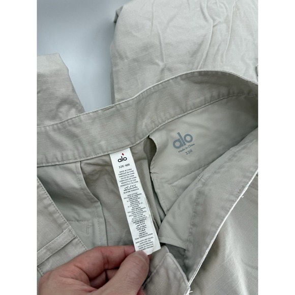 Alo Cargo Ripstop Trouser Pants Men's Size 32 Regular Gravel MSRP $118 - Picture 7 of 12